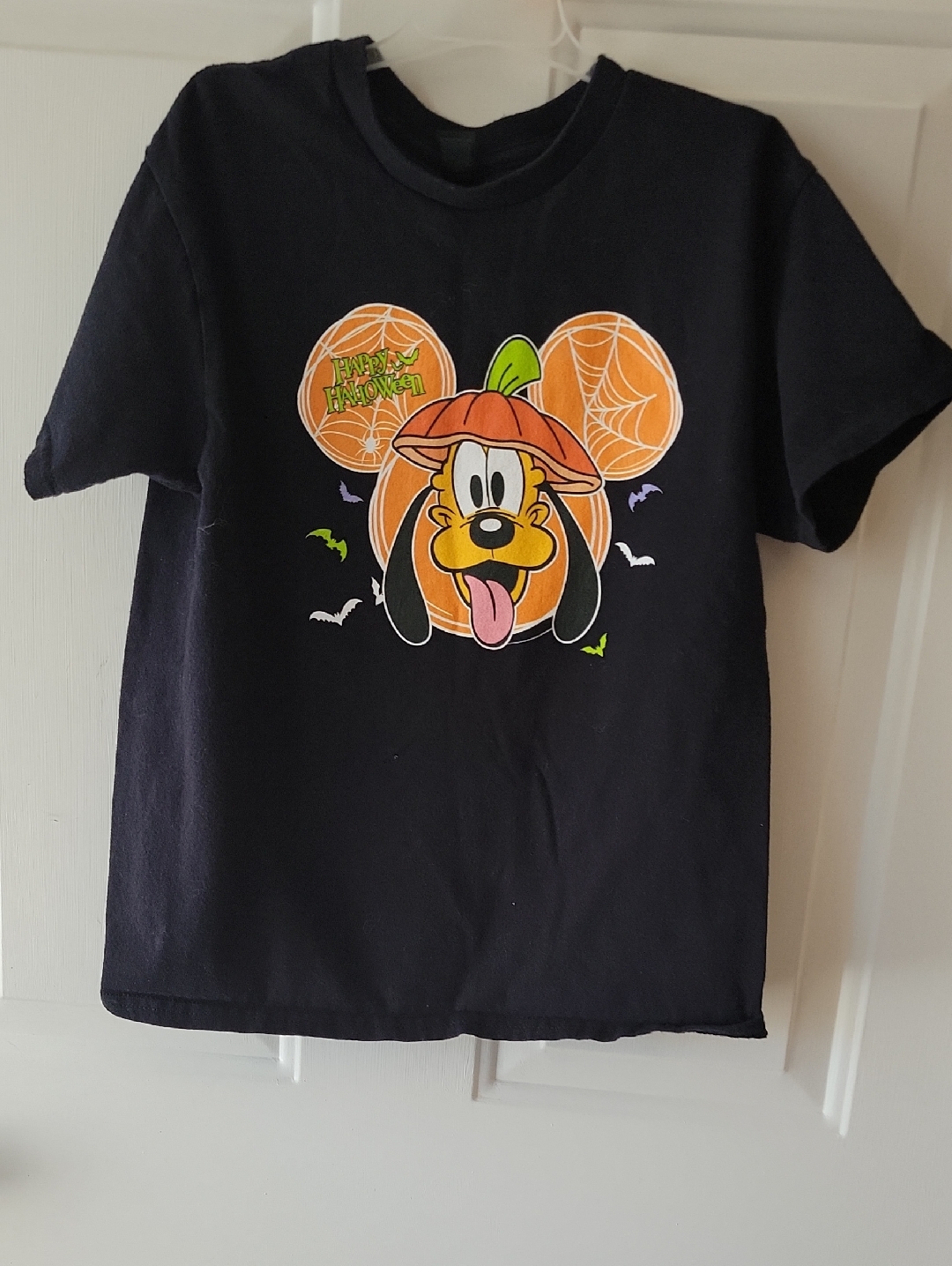 Disney Black Kids' Pluto Pumpkin Graphic Tee
